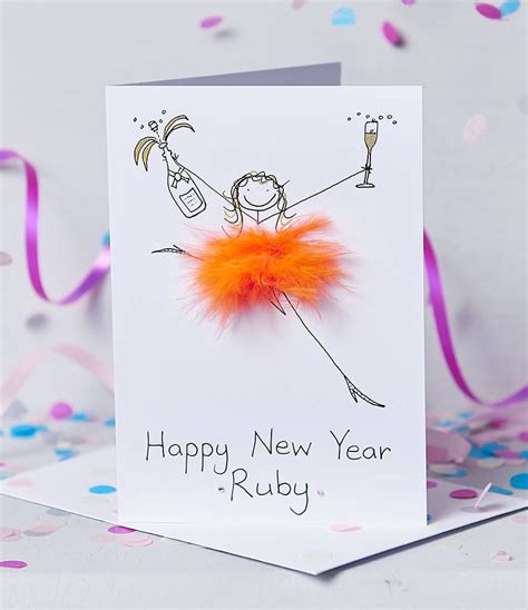 beautiful handmade new year card|More.